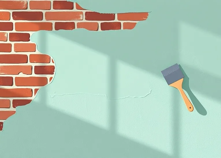 Application d'un enduit décoratif à la lisseuse sur un mur